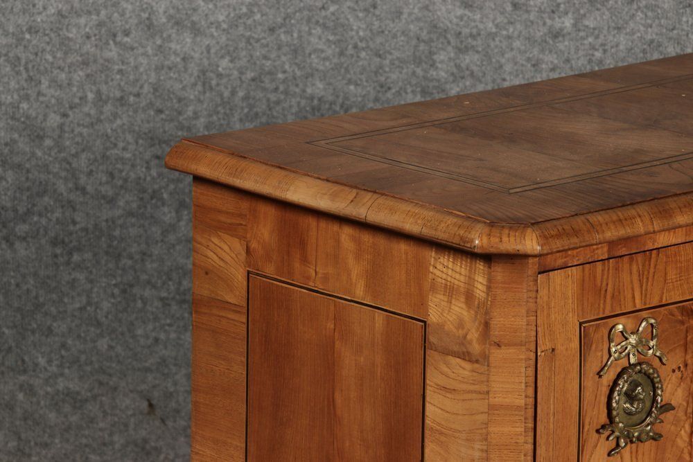 Furniture Small Baroque Chest Of Drawers In Ash Veneer, 1780s photo