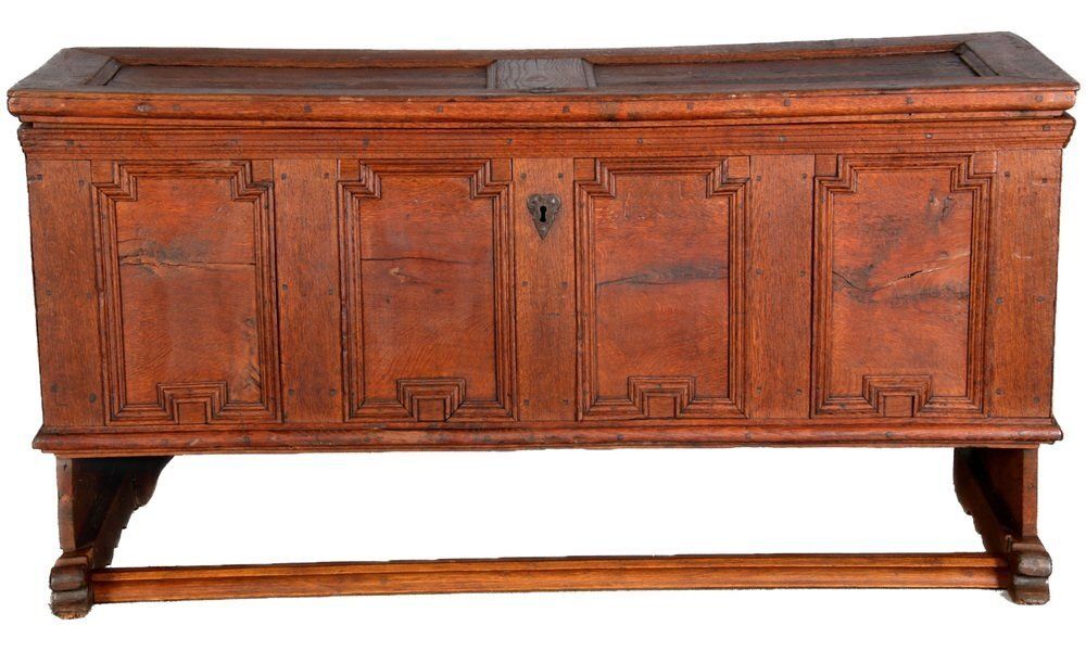 Baroque Gallery Chest In Oak, 1750s