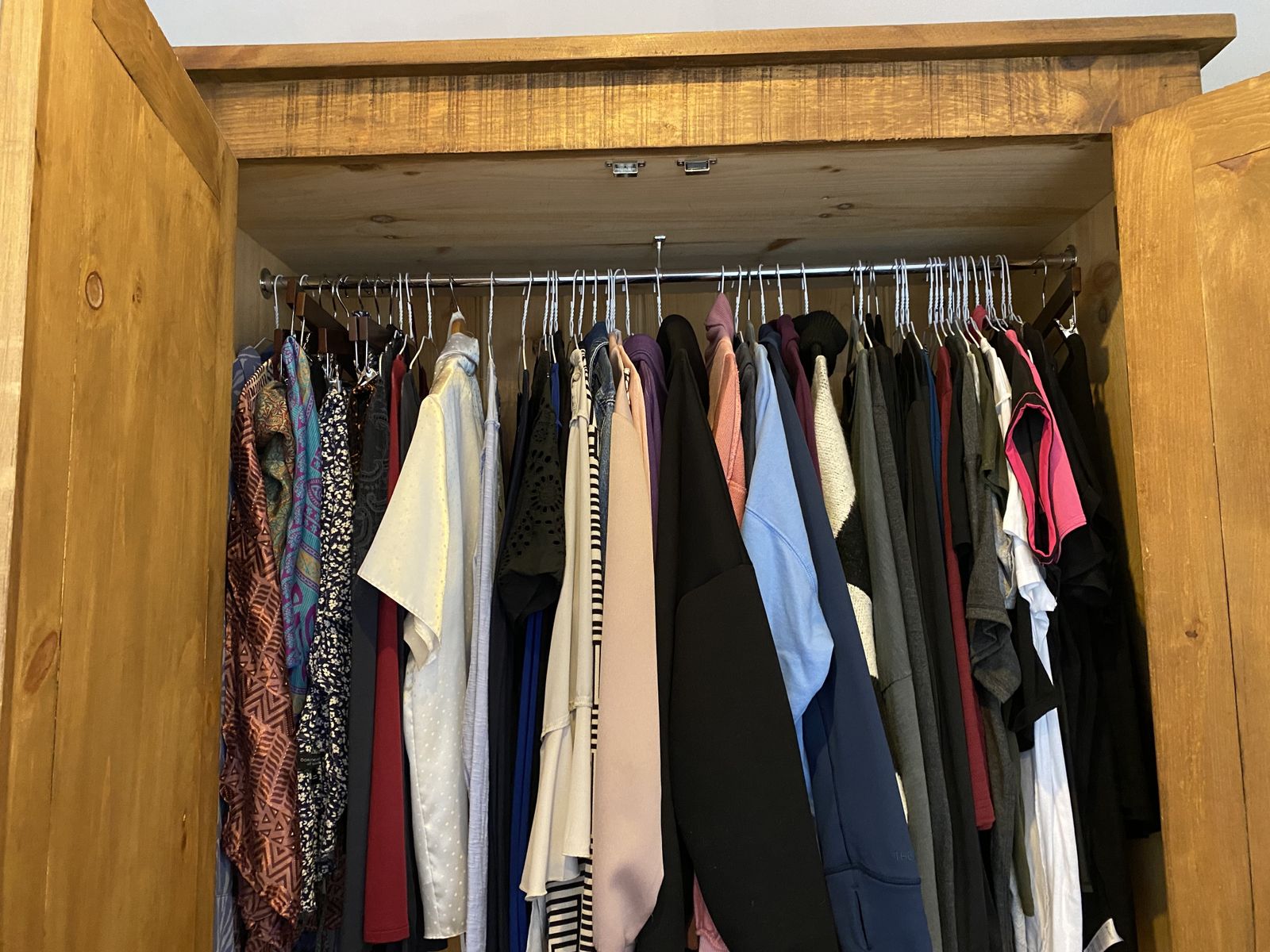 photo for sale Pair Of Tall Wardrobes Custom Handmade Planed Solid Wood 7ft 6” Tall