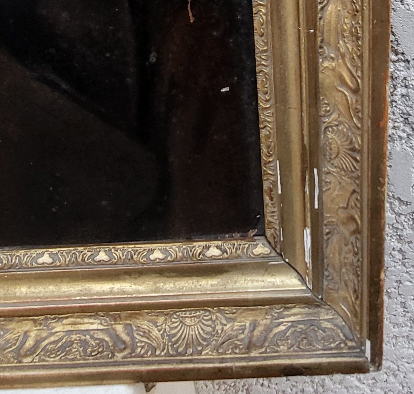 Portrait Of Man. Oil Painting On Wood Panel 19th Century photo vintage
