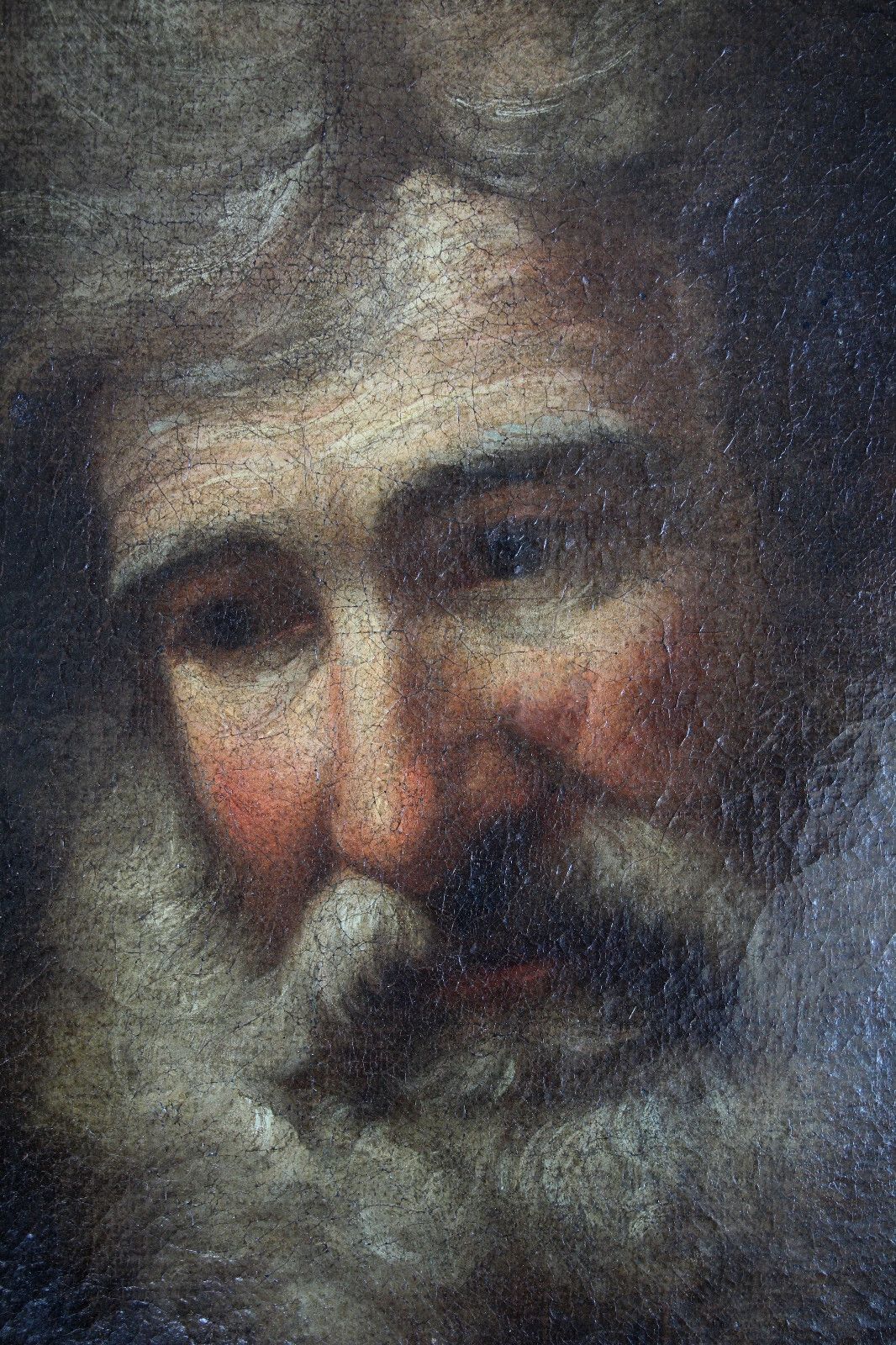 Art Baroque Portrait Of An Old Man/Saint With Grey Beard 18th Century photo