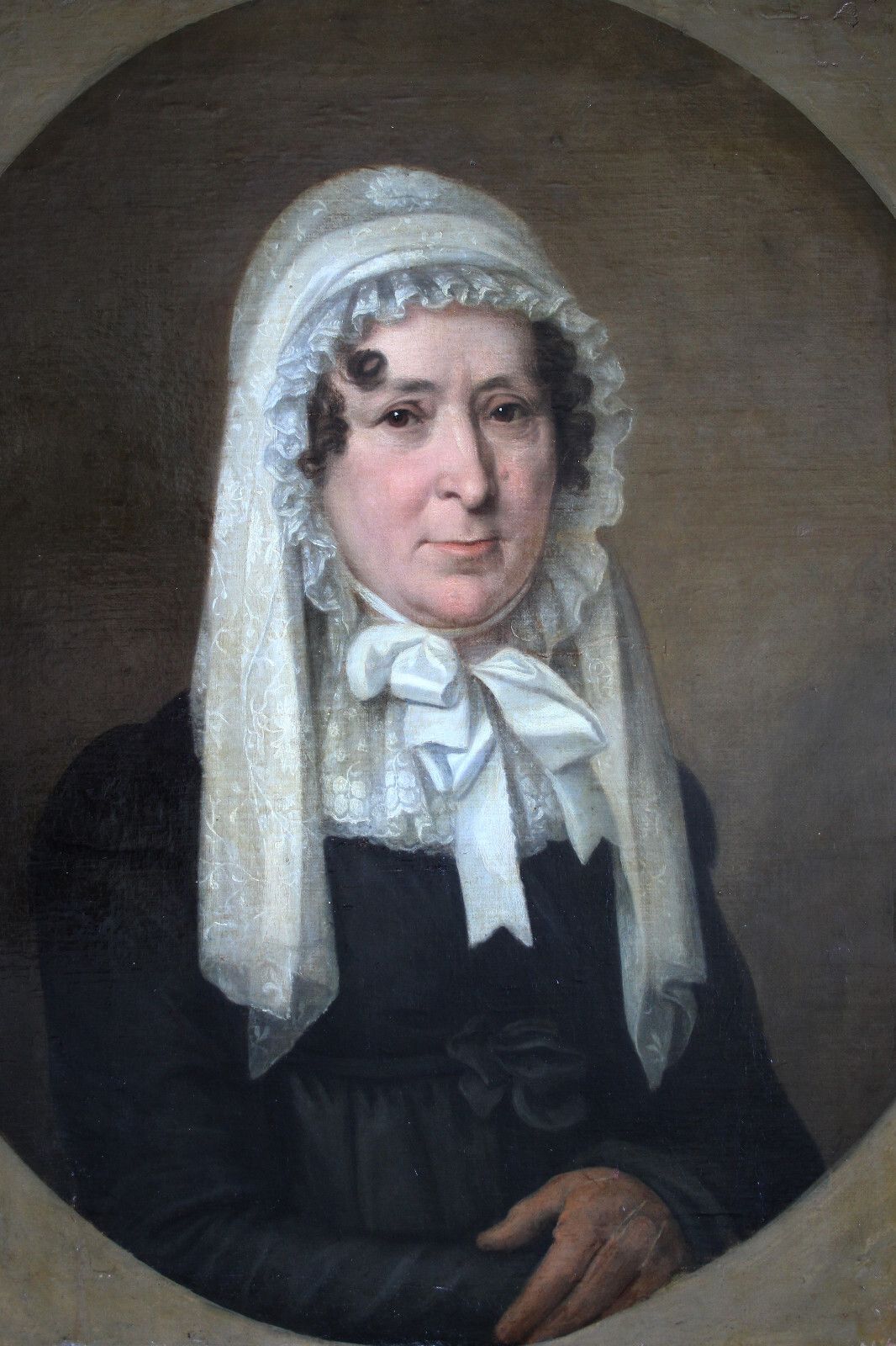 Empire Portrait Portrait Of An Elegant Lady Unsigned Circa 1800/1820 photo vintage