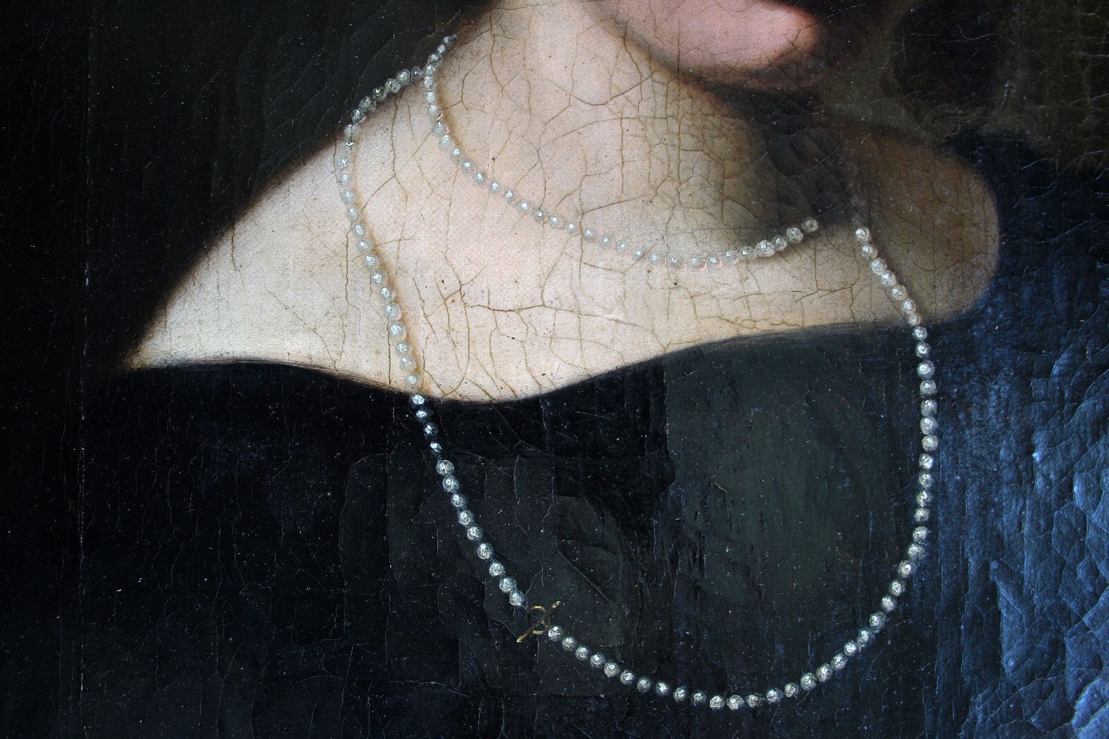photo buy Gorgeous Portrait Of A Young Beautiful Lady With Pearl Necklace Around 1800