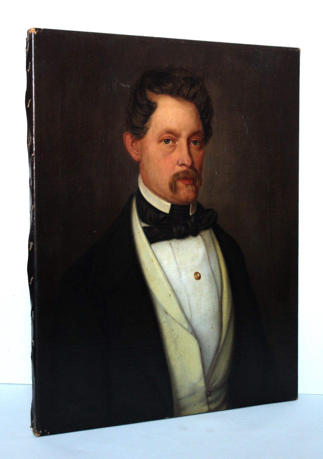 Biedermeier Portrait Of An Elegant Gentleman Man Portrait 19th Century Circa 1840 photo for sale