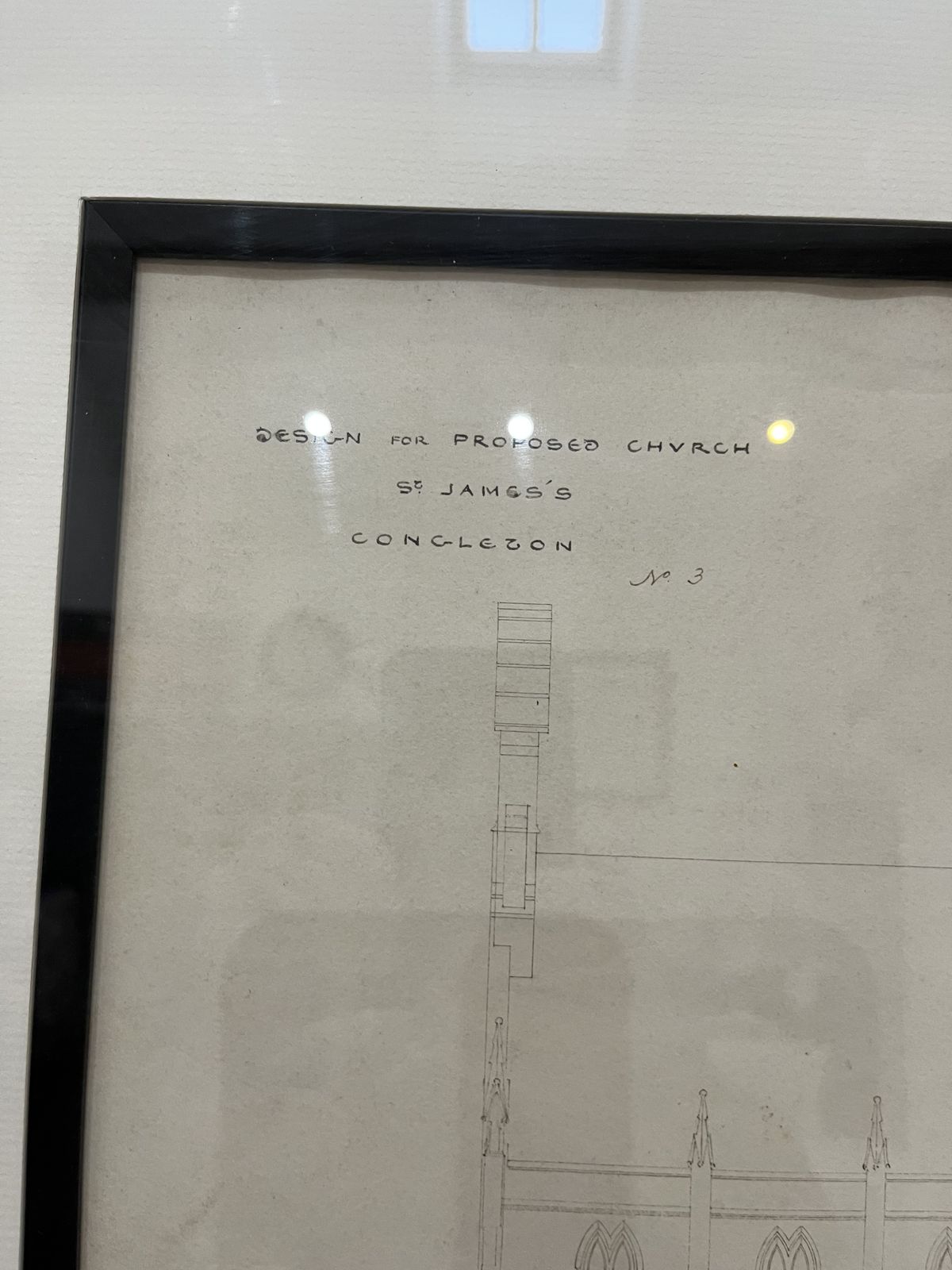 5 Original Architects Drawings (1745)of St James Church In Congleton. All 5 Are Originals Not Prints & Have All Been Mounted, Framed & Sympathetically Preserved By Professional Framers Sherratt & Reece In Leek. photo furniture