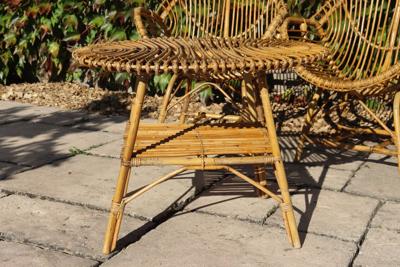 photo buy Rattan And Bamboo Garden Furniture Attributed To Franco Albini, Italy, 1960s, Set Of 4