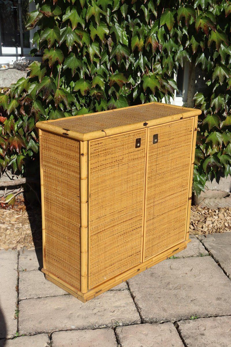 Rattan 2 Door Buffet From Dal Vera, 1970s