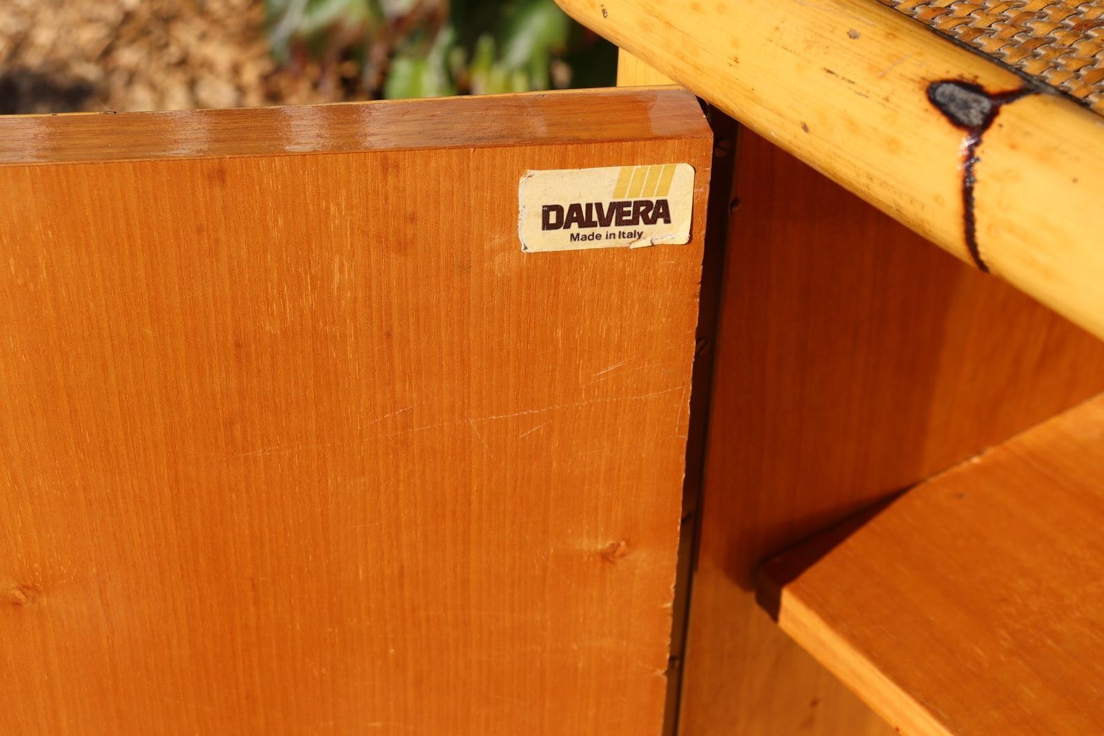 Rattan 2 Door Buffet From Dal Vera, 1970s photo vintage