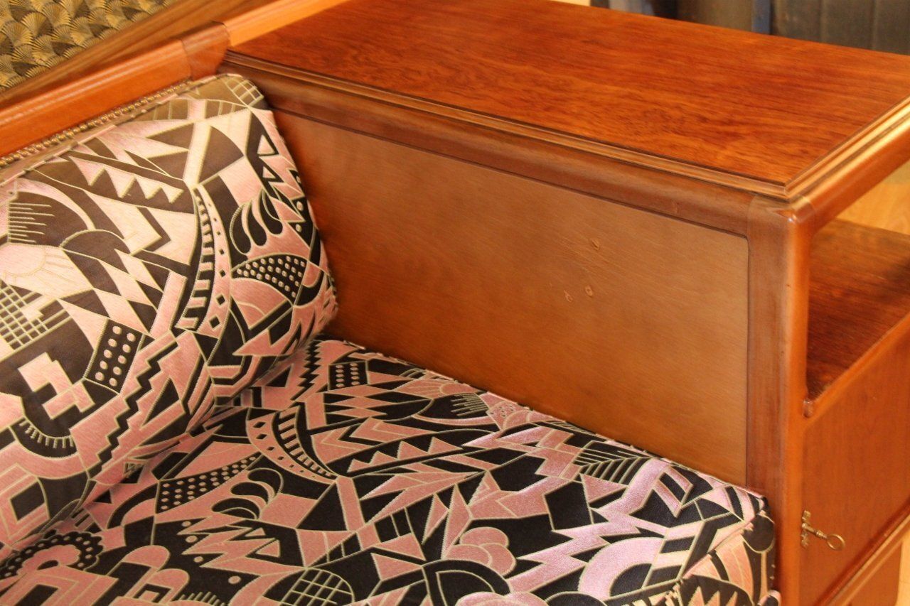 6696.0 Large Art Deco Bench Sofa From Ateliers Majorelle, 1930s photo