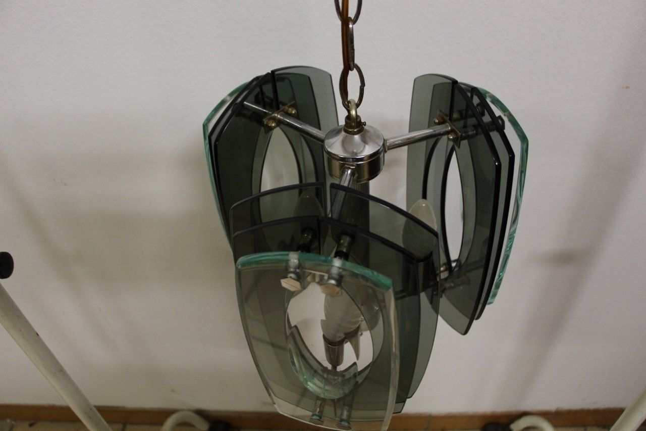 Mid Century Chandelier By Max Ingrand For Fontana Arte photo Lighting