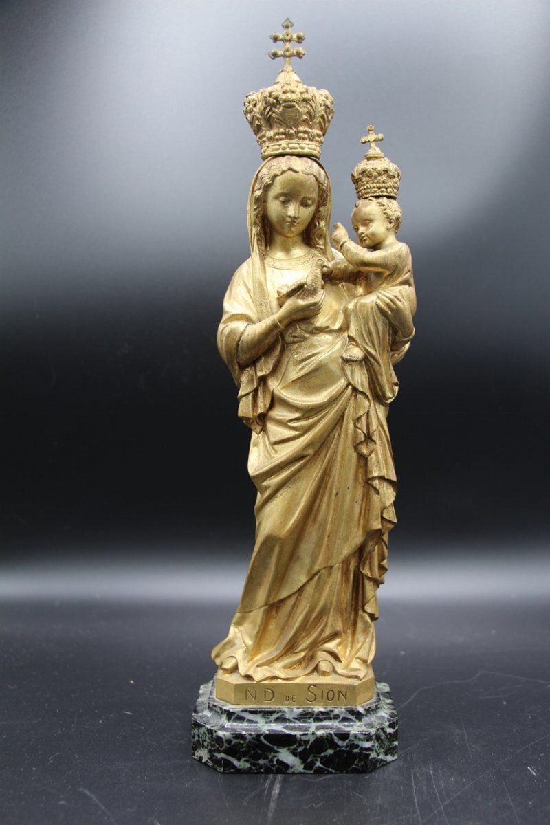 Statue Of Our Lady Of Sion, 1800s, Bronze