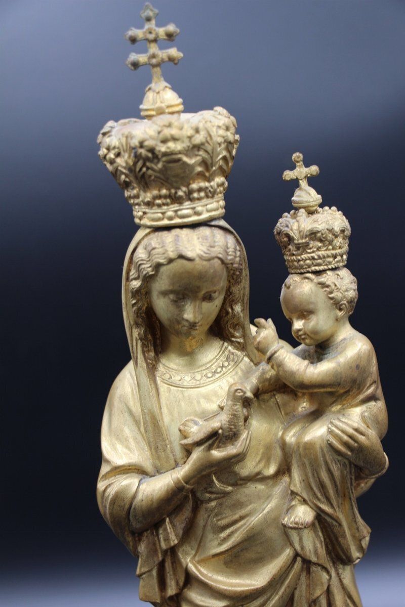Statue Of Our Lady Of Sion, 1800s, Bronze photo Art