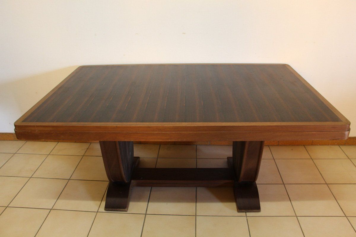 photo furniture Art Deco Macassar Ebony Dining Table, 1930s