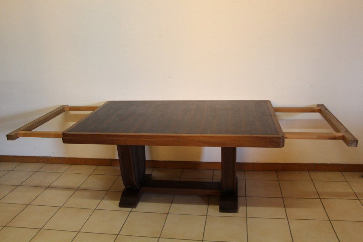 photo for sale Art Deco Macassar Ebony Dining Table, 1930s