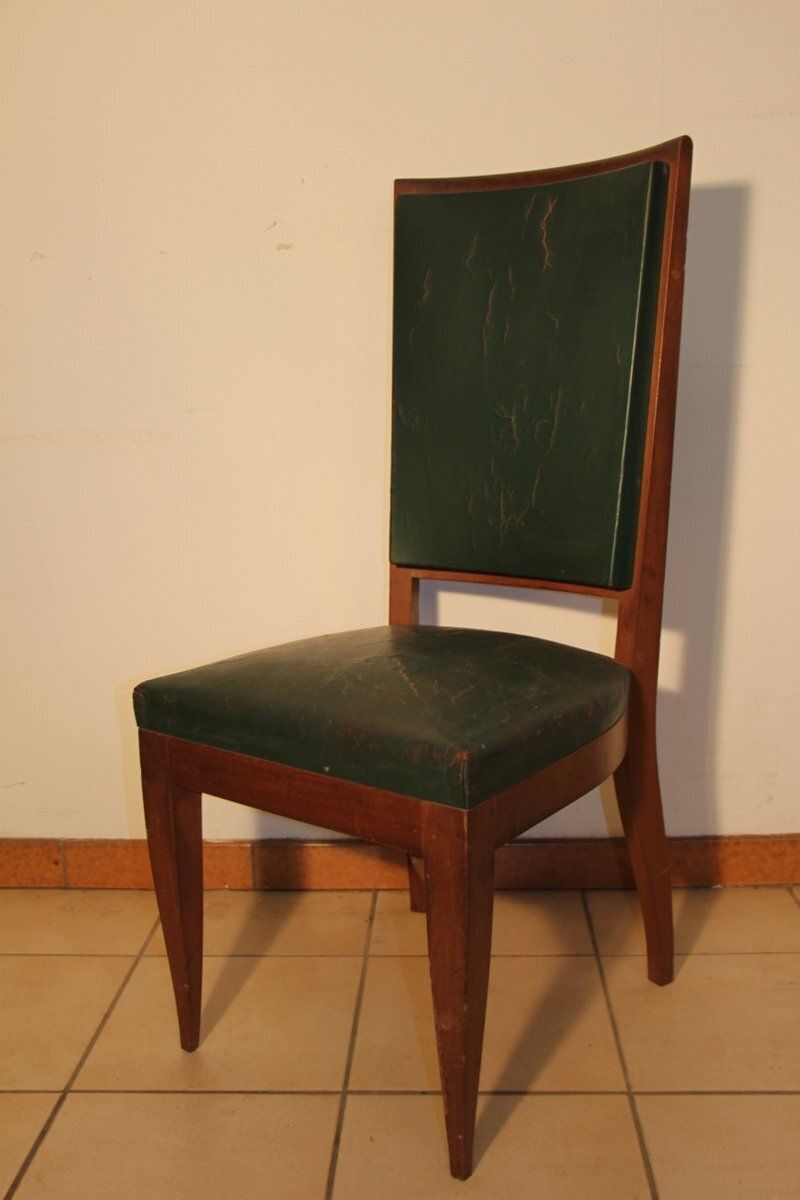 Art Mahogany Dining Chairs, 1920s, Set Of 6