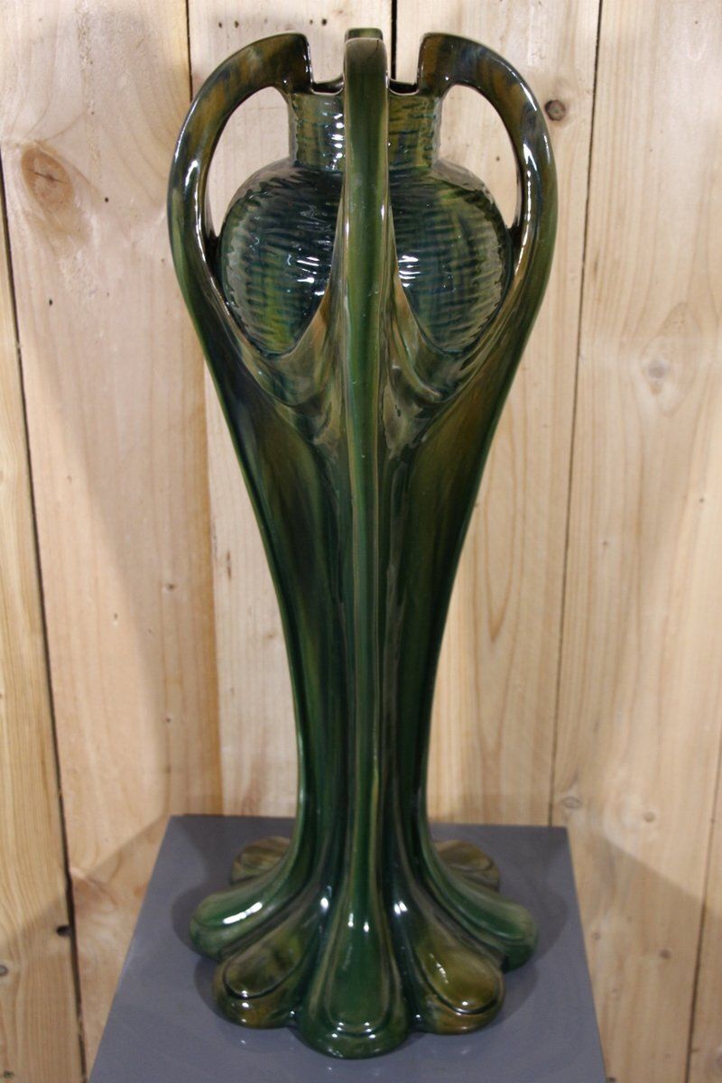 Large Art Nouveau Vase By Jérôme Massier, 1890s photo furniture