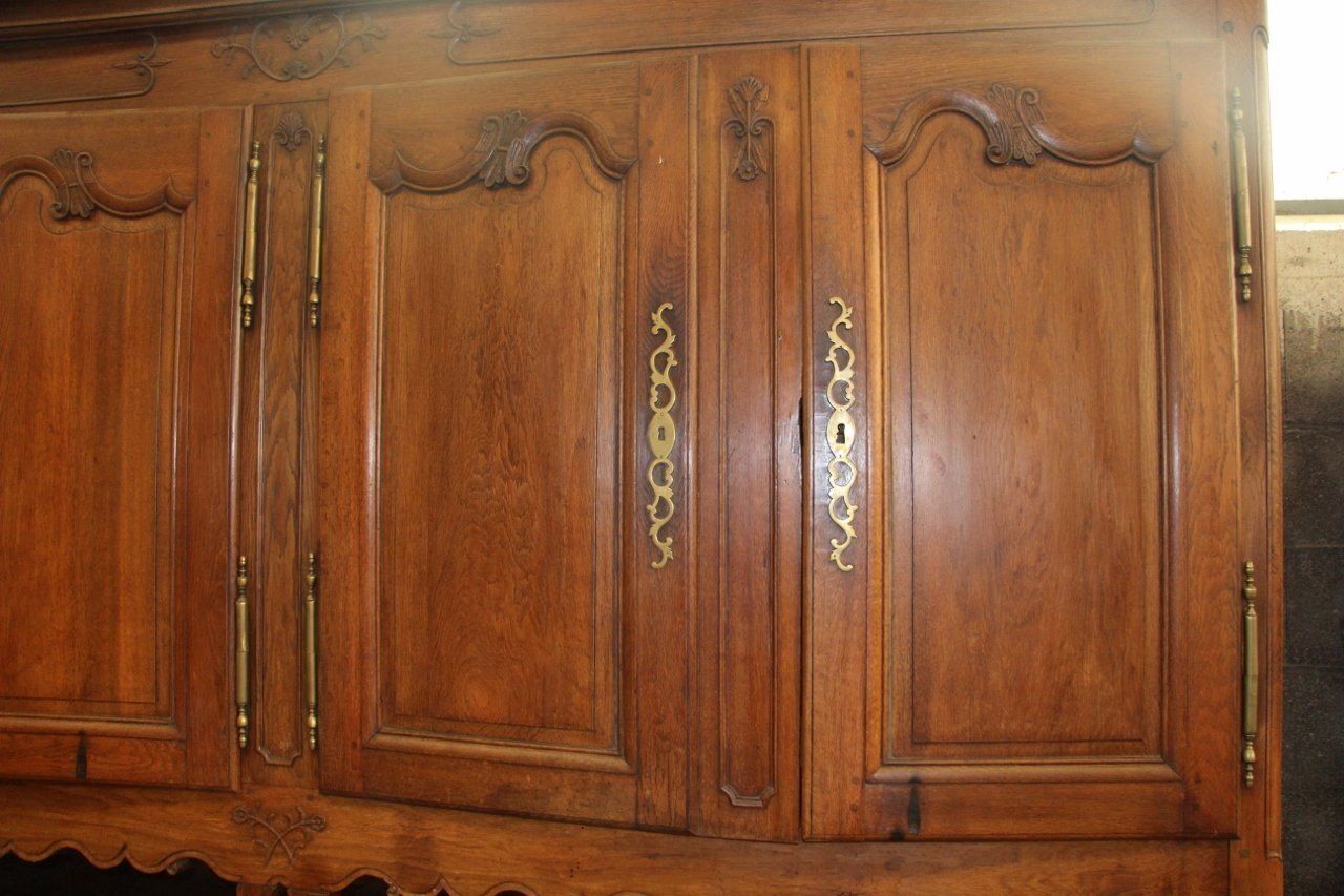 Antique French Oak And Wood Buffet photo 6696.0