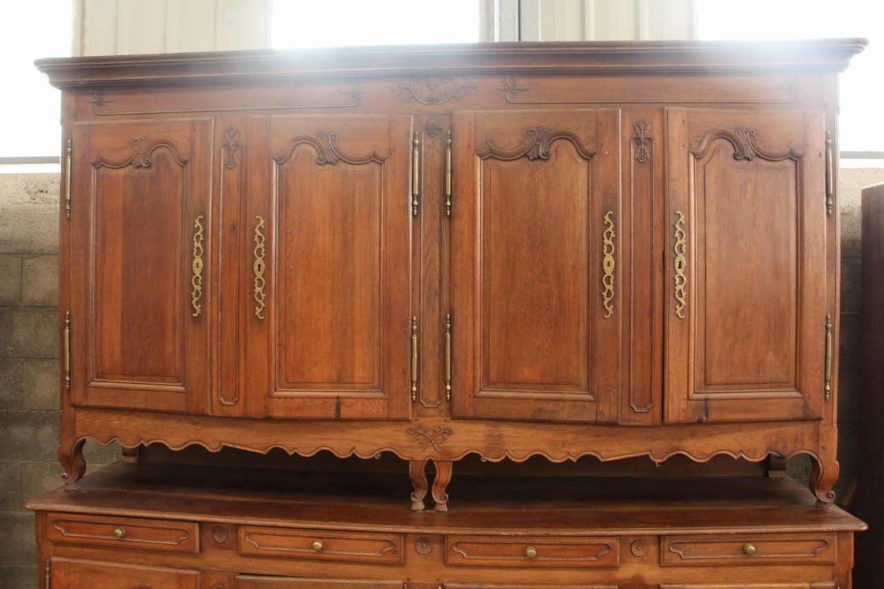 6696.0 Antique French Oak And Wood Buffet photo