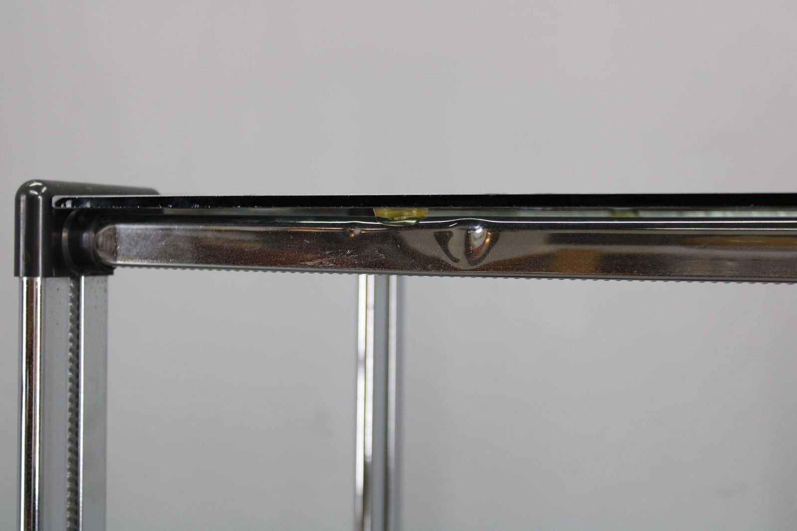 507.0 1970s Italian Chrome & Smoked Glass Serving Table On Casters photo