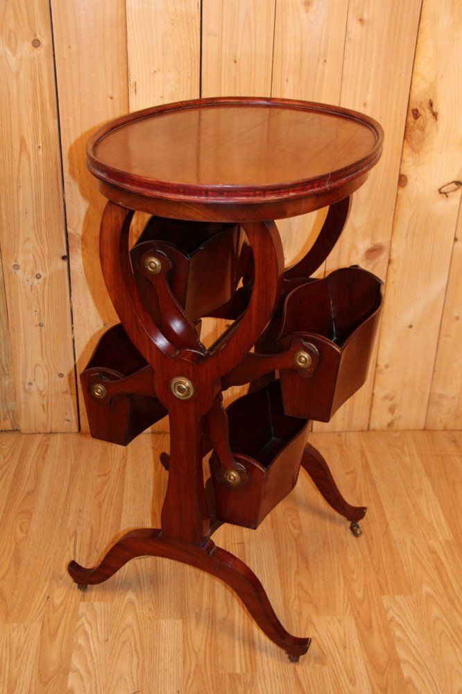 English Revue Door Table In Mahogany, 1890s photo furniture