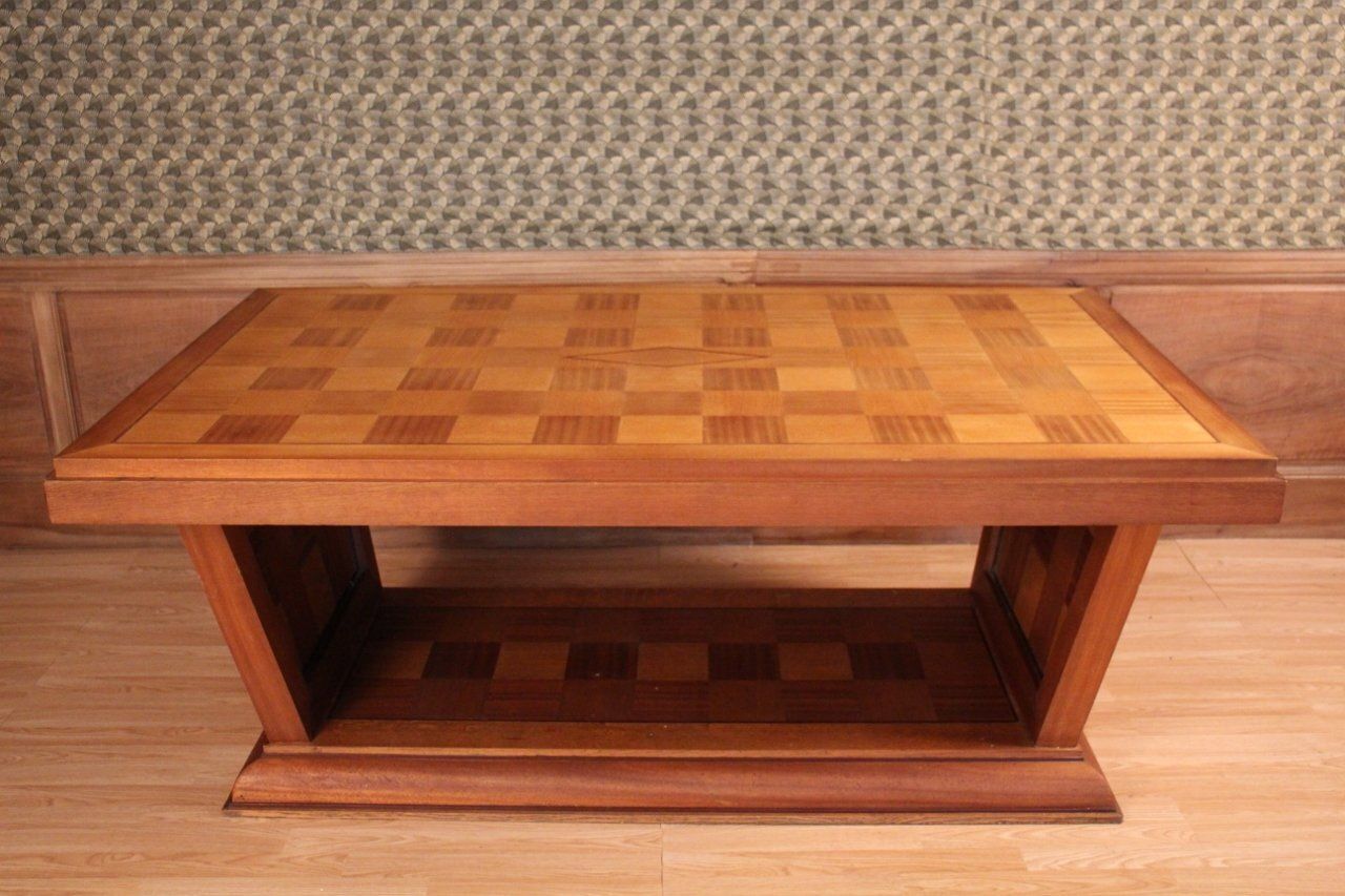 Art Deco Dining Table With Chequered Pattern