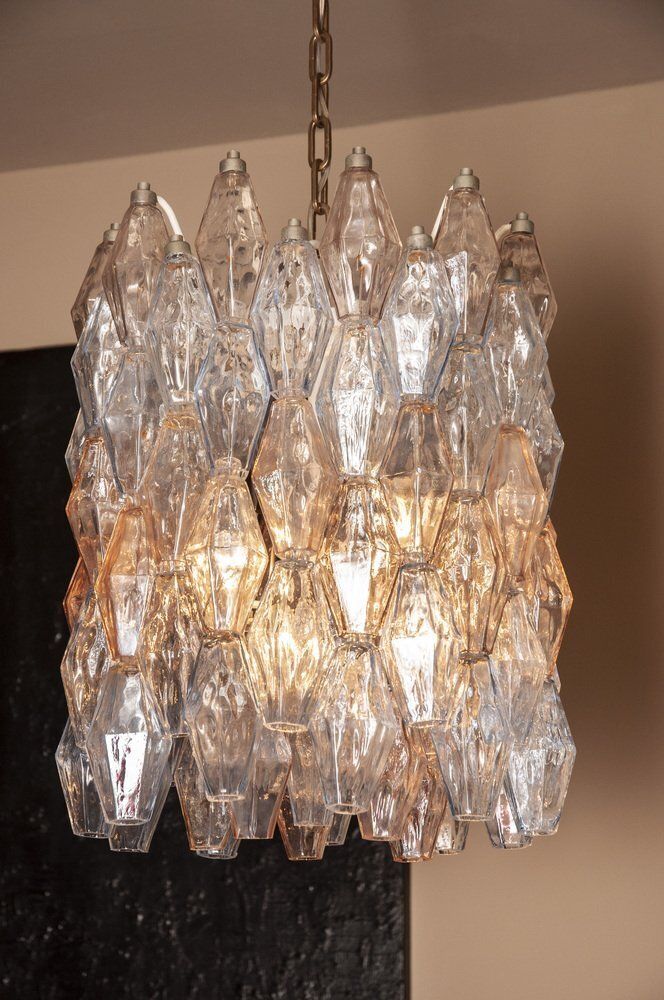 Model Poliedri Chandelier By Carlo Scarpa For Venini, 1955 photo vinterior