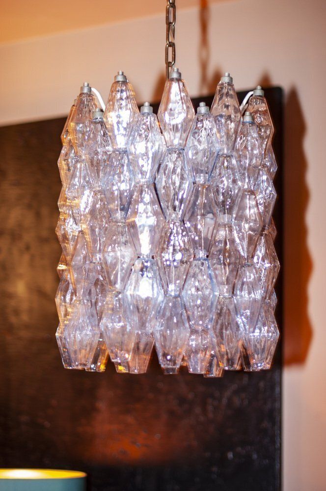 Lighting Model Poliedri Chandelier By Carlo Scarpa For Venini, 1955 photo