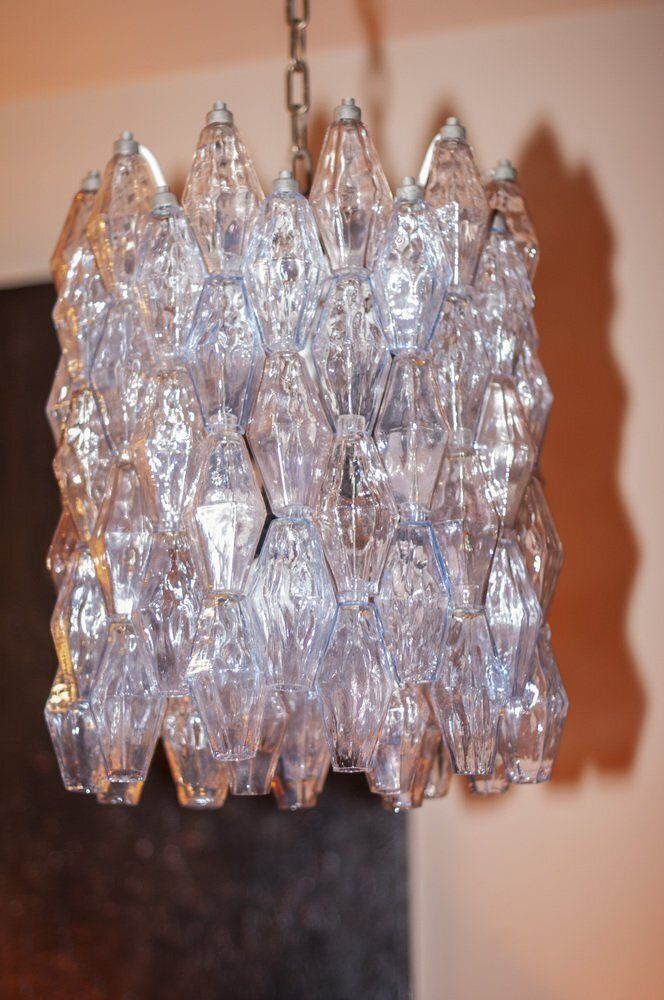 photo vintage Model Poliedri Chandelier By Carlo Scarpa For Venini, 1955