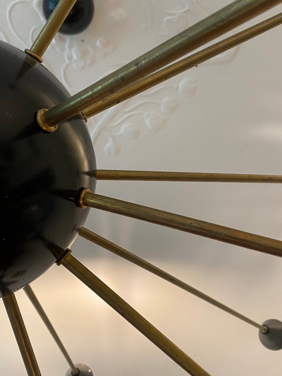Large Italian Sputnik Chandelier From Stilnovo, Italy, 1960s photo for sale