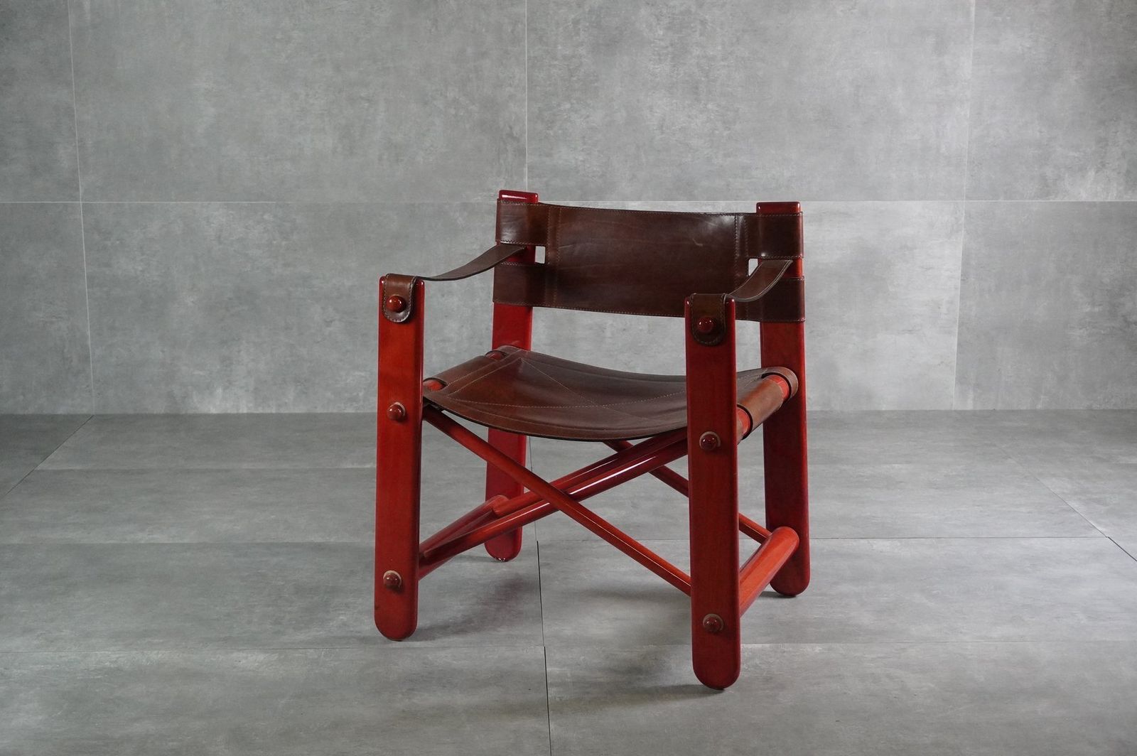Bardella Chair In Wood And Leather By Umberto Brandigi For Poltronova, 1967 photo furniture