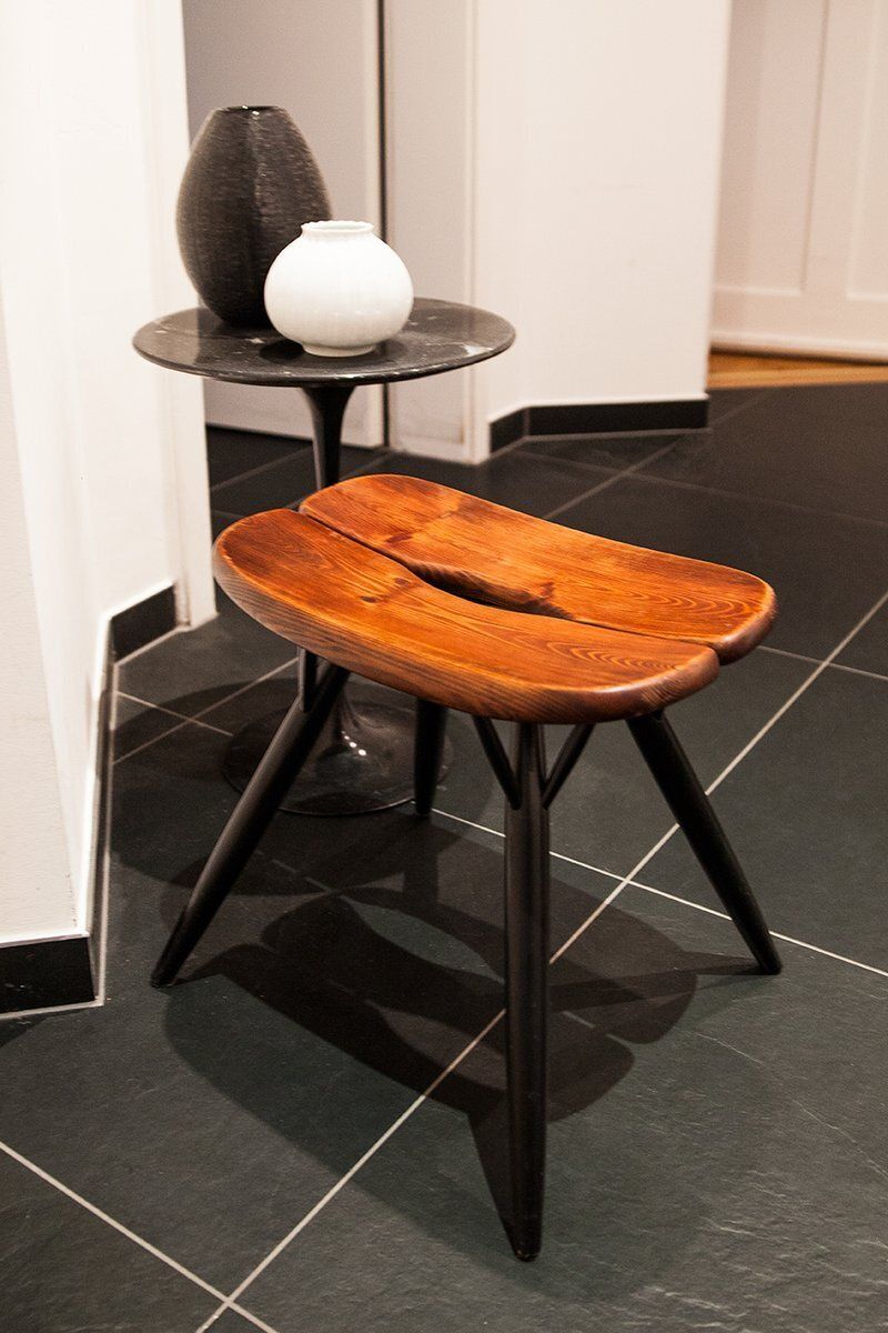 Pirkka Stool By Ilmari Tapiovaara For Laukaan Puu, Finland, 1950s photo for sale