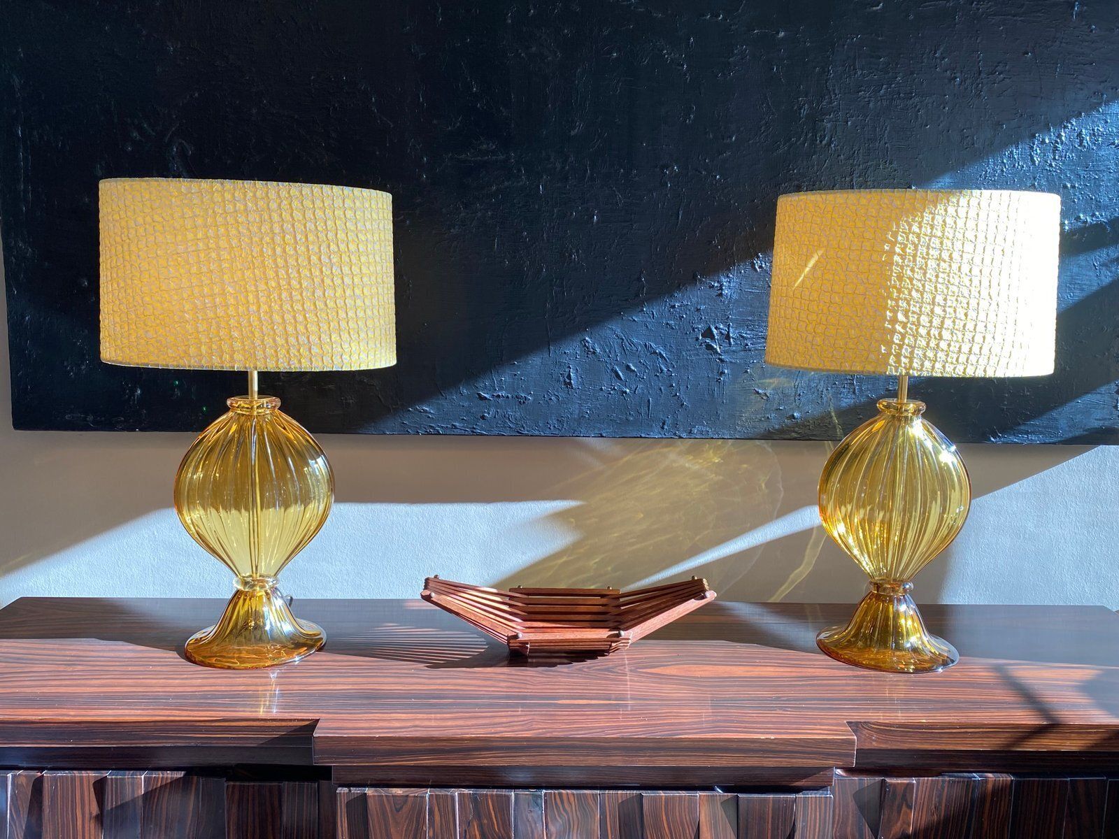 photo vintage Murano Glass Table Lamps, Italy, 1965, Set Of 2