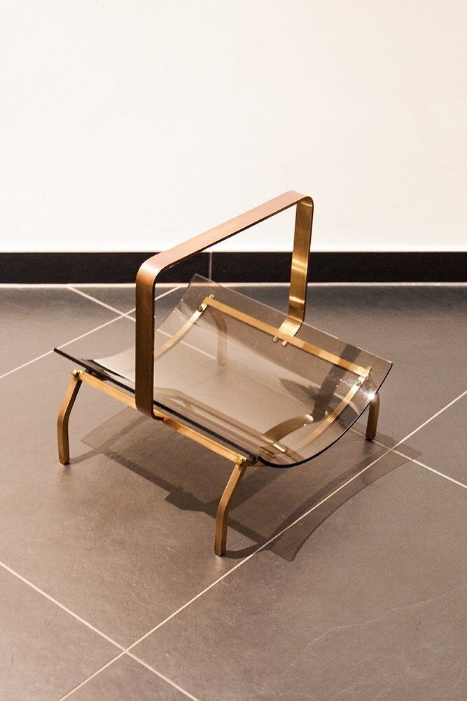 Magazine Rack From Fontana Arte, Italy, 1965 photo vinterior
