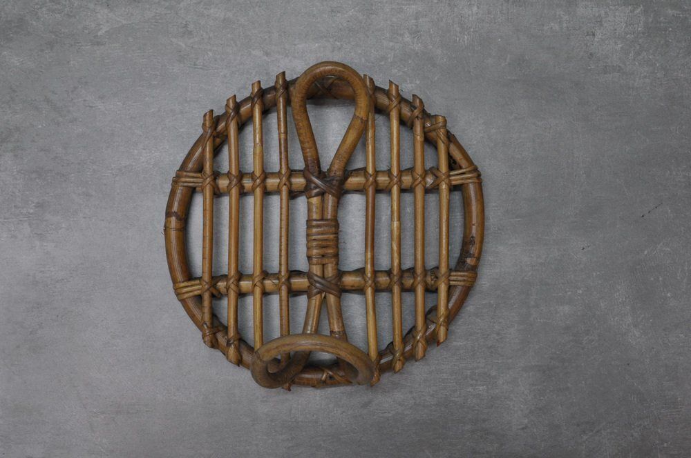 Rattan Wall Hanger, 1960s photo furniture
