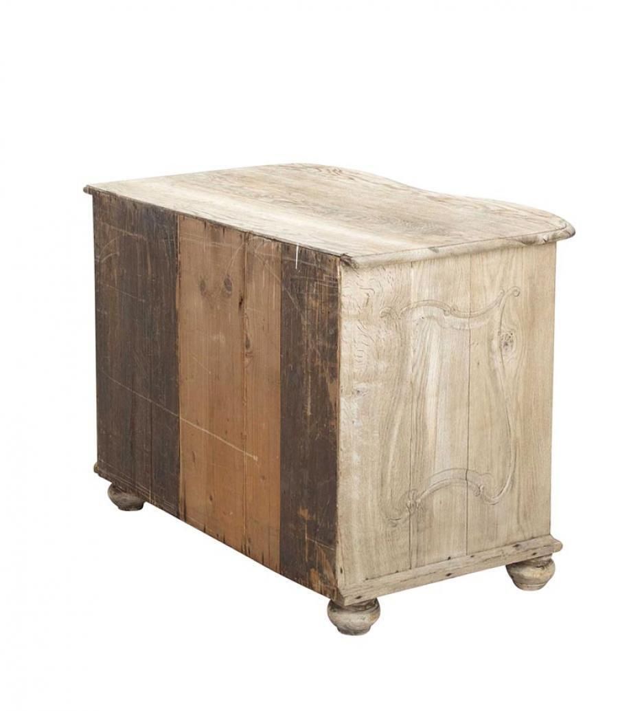 18th Century French Serpentine Front Commode In Bleached Oak photo Furniture