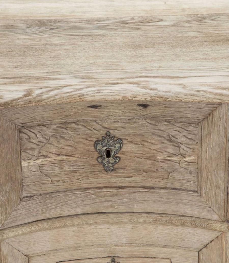 18th Century French Serpentine Front Commode In Bleached Oak photo 3900.0