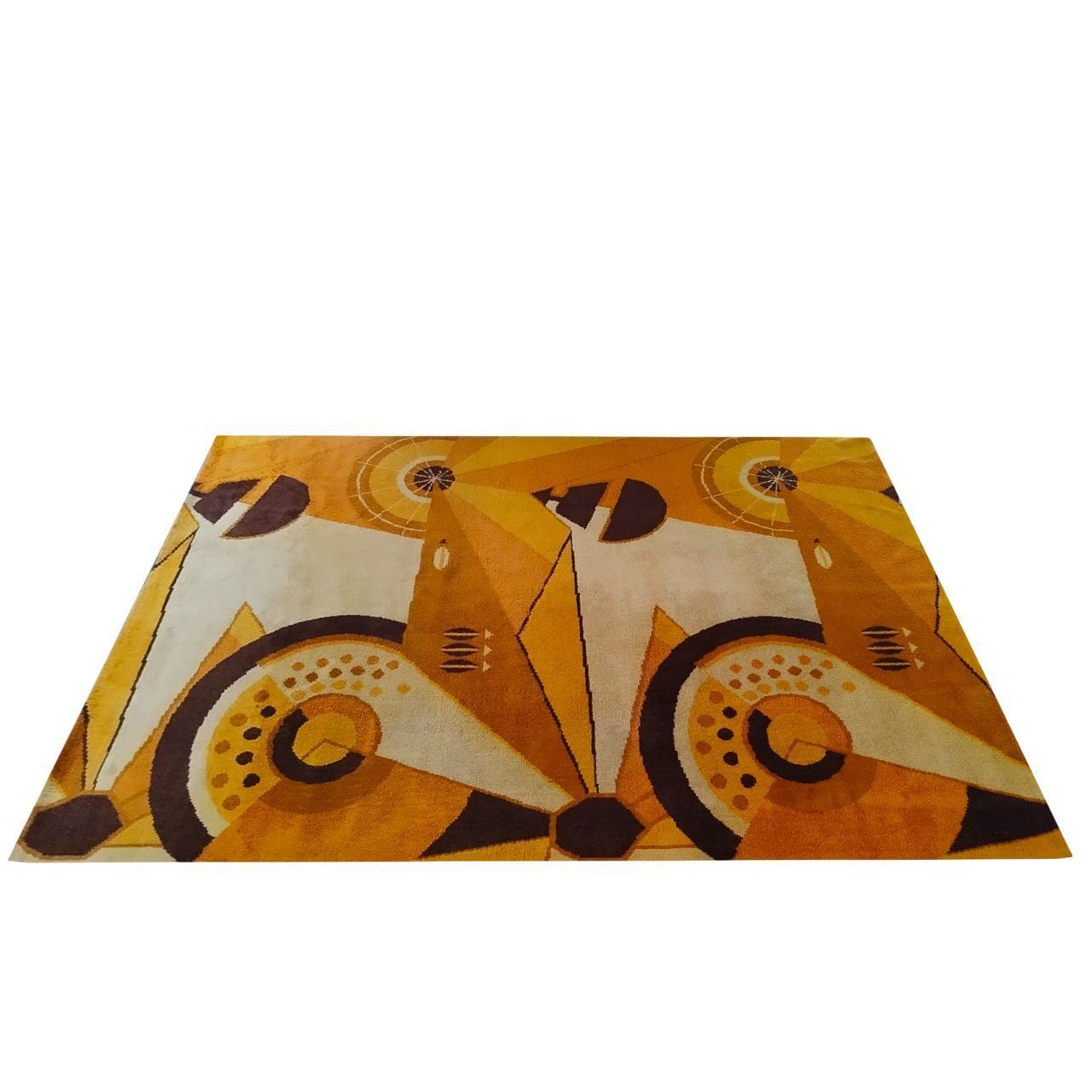 1950s Constructivist Mechanical Futuristic Rug/Tapestry. Made In France