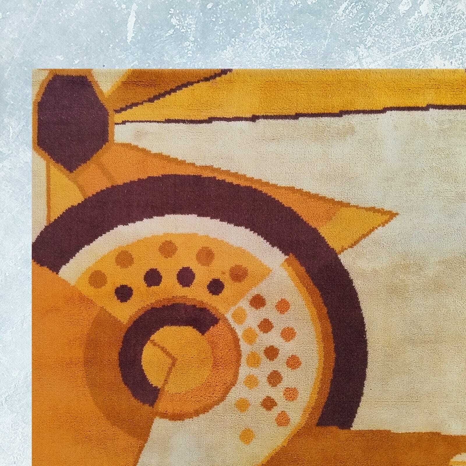 photo for sale 1950s Constructivist Mechanical Futuristic Rug/Tapestry. Made In France