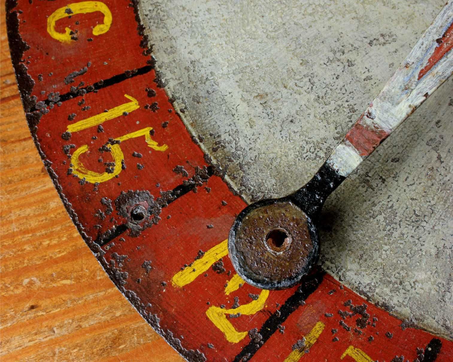 Antique Fairground Gambling Wheel. Spin To Win Spinning Carnival Game. photo Home Decor