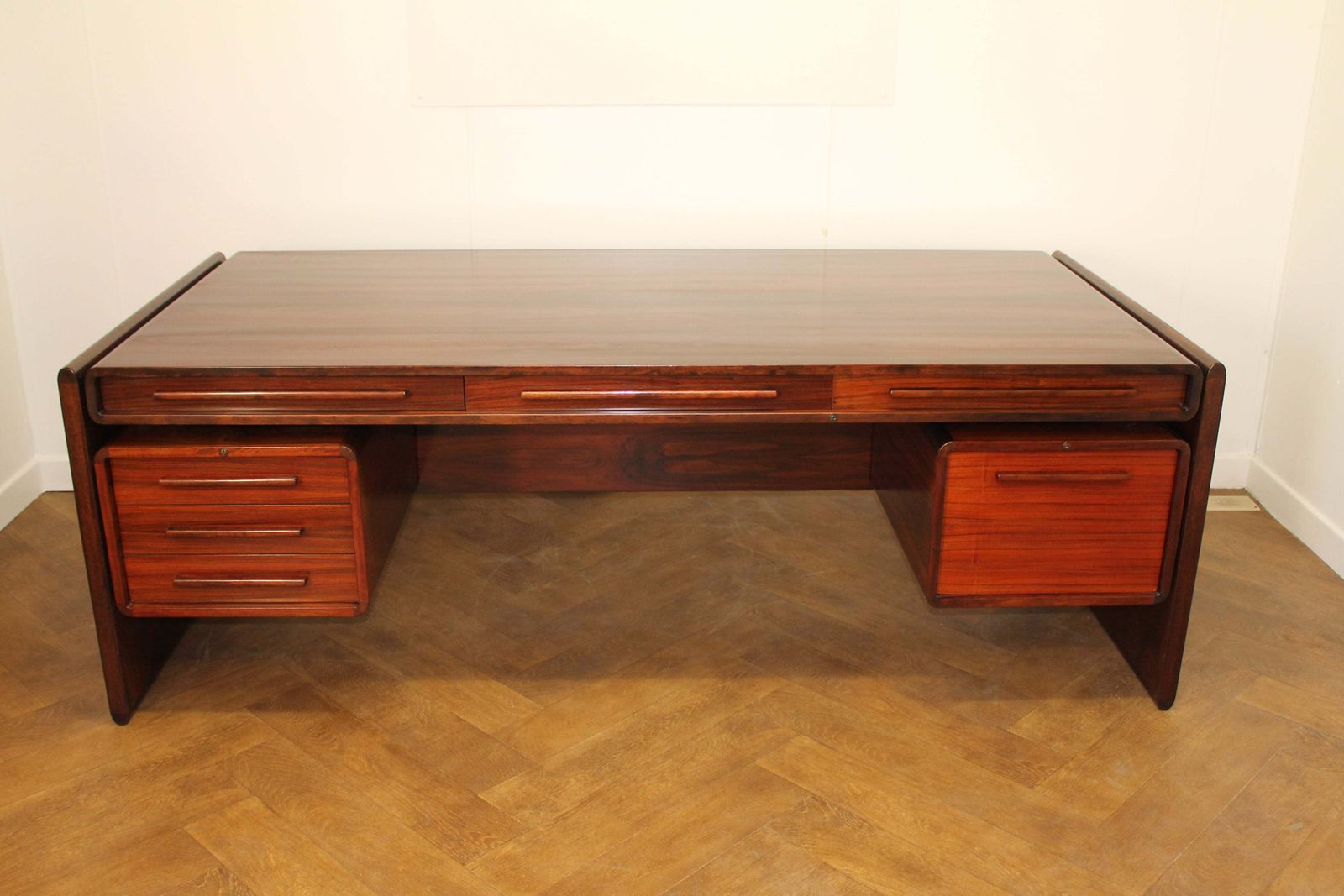 Used (1960s) Danish Rosewood Executive Desk By Dyrlund photo for sale