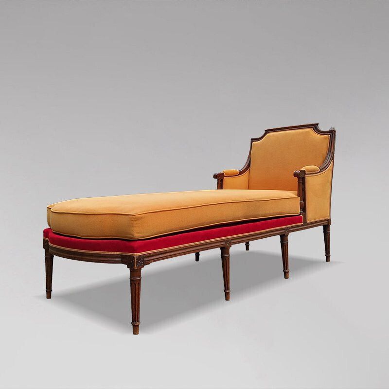 Louis XVI Style Chaise Longue, 1800s photo vinterior