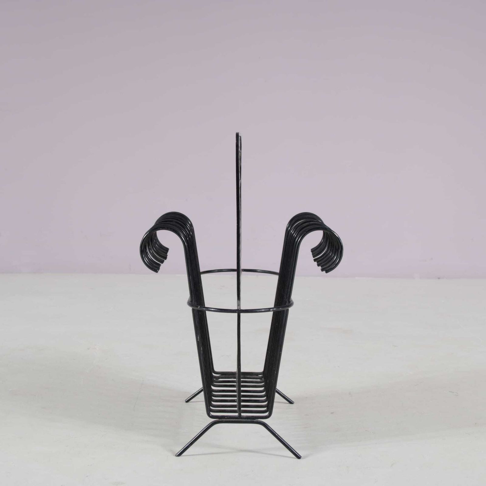 1950s “Cap D’ail” Magazine Rack By Mathieu Matégot For Atelier Matégot, France photo for sale