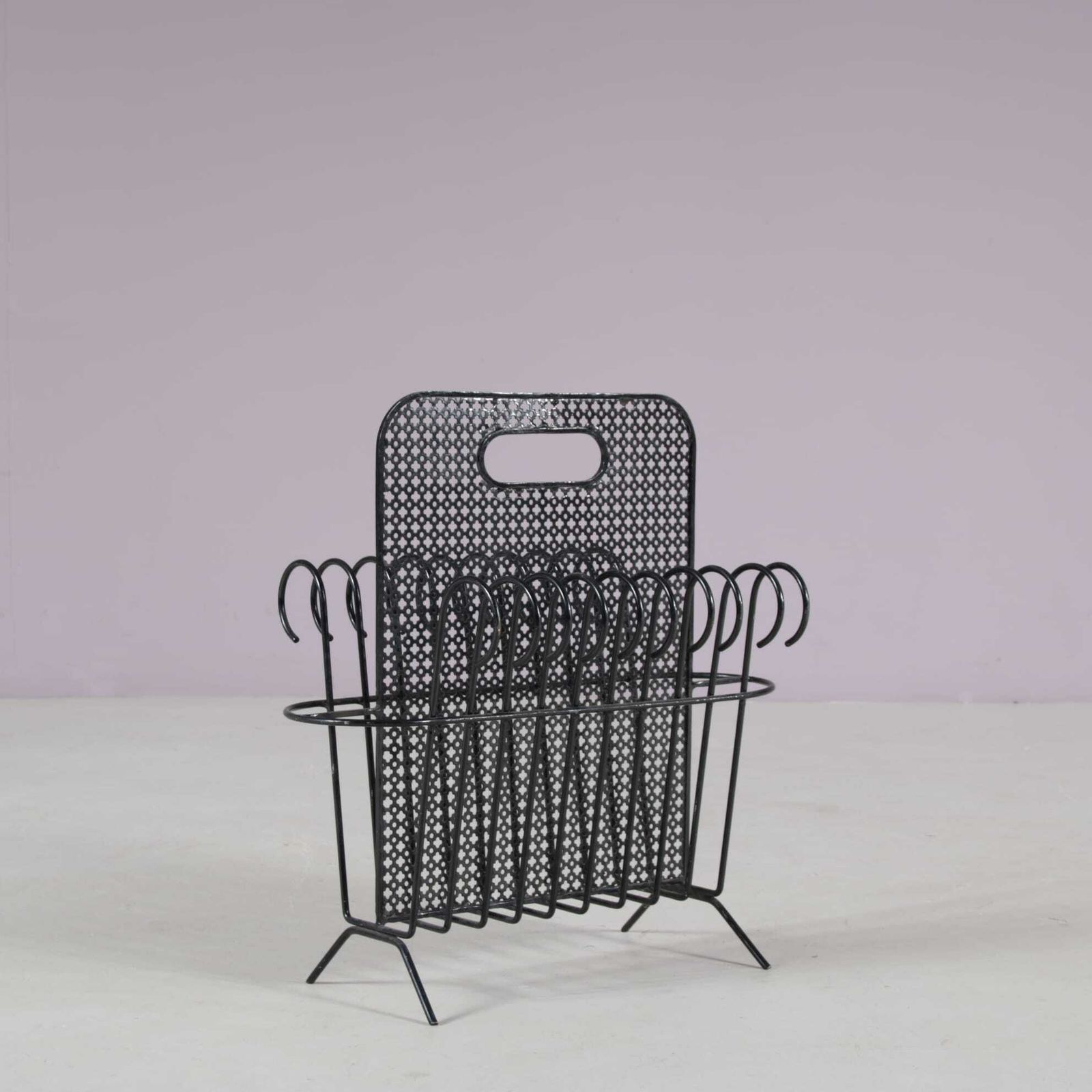 1950s “Cap D’ail” Magazine Rack By Mathieu Matégot For Atelier Matégot, France photo 567.0