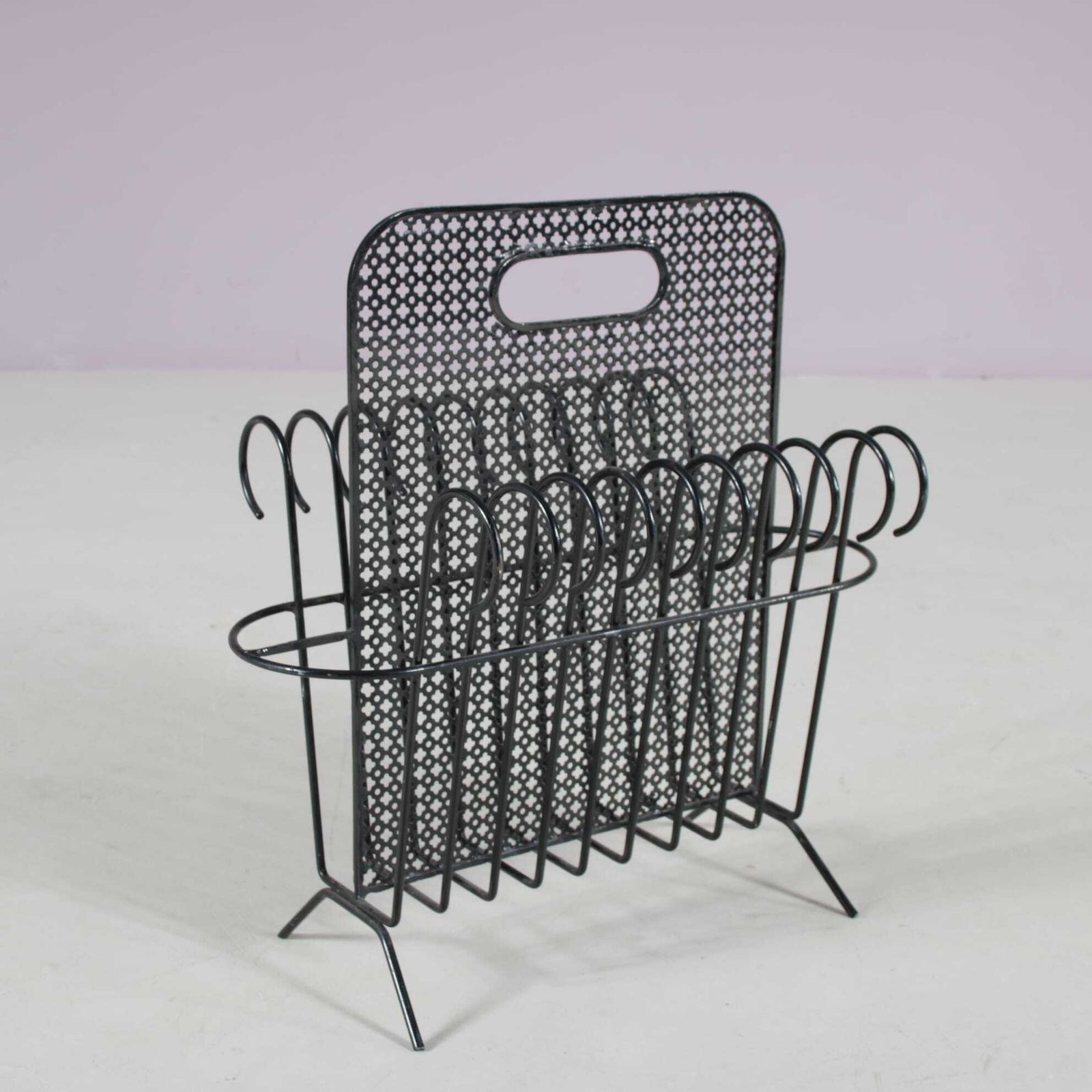 1950s “Cap D’ail” Magazine Rack By Mathieu Matégot For Atelier Matégot, France photo vinterior