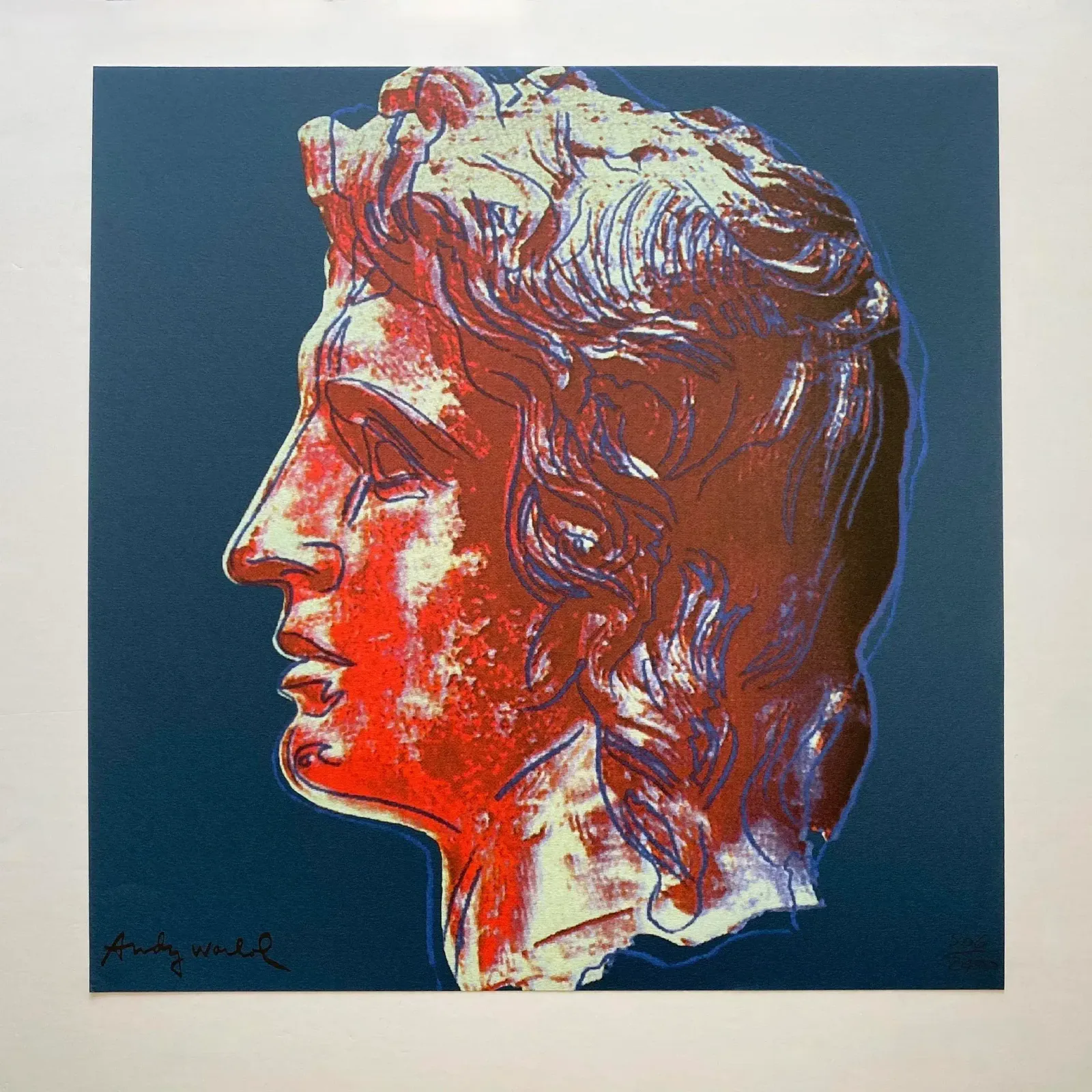 Andy Warhol Vintage 1986 Limited Edition Large Fine Art Lithograph Print " Alexander The Great " 1982 photo for sale
