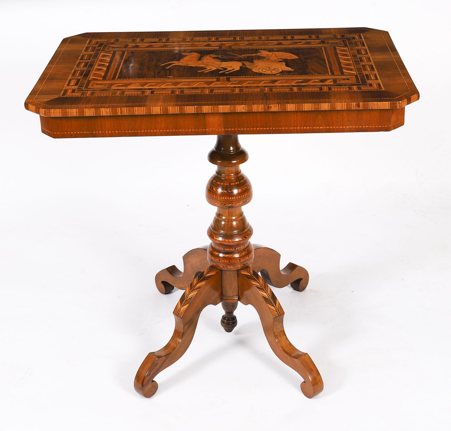 Antique Sorrento Italian Marquetry & Parquetry Occasional Table 19th C photo furniture