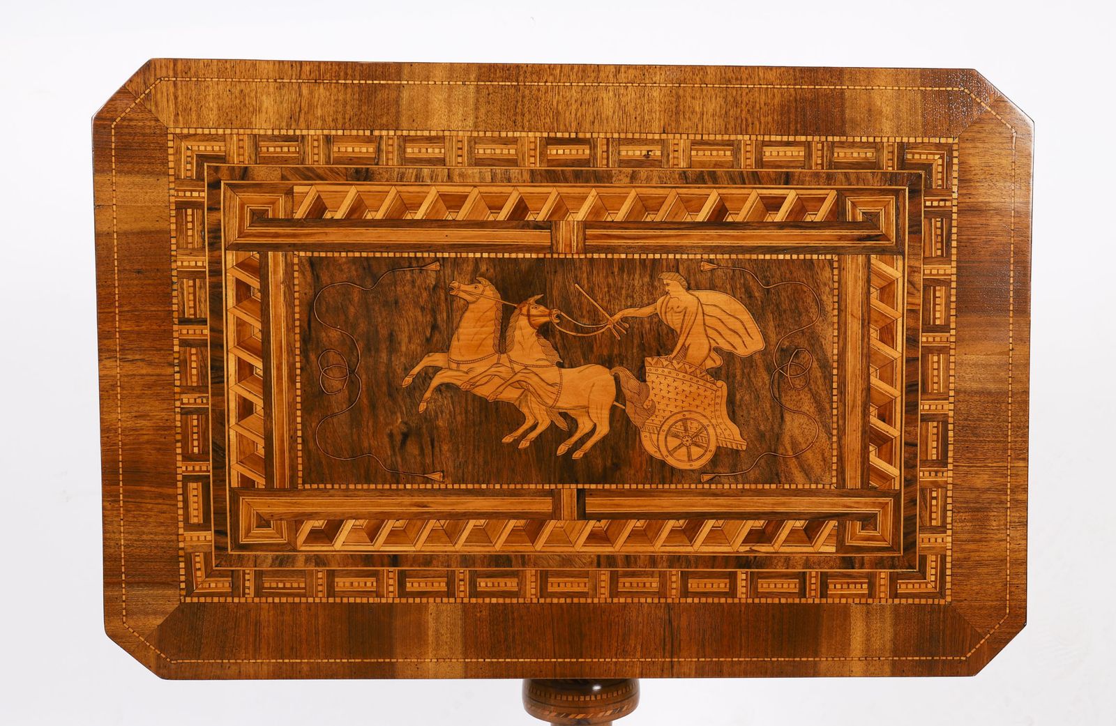1650.0 Antique Sorrento Italian Marquetry & Parquetry Occasional Table 19th C photo