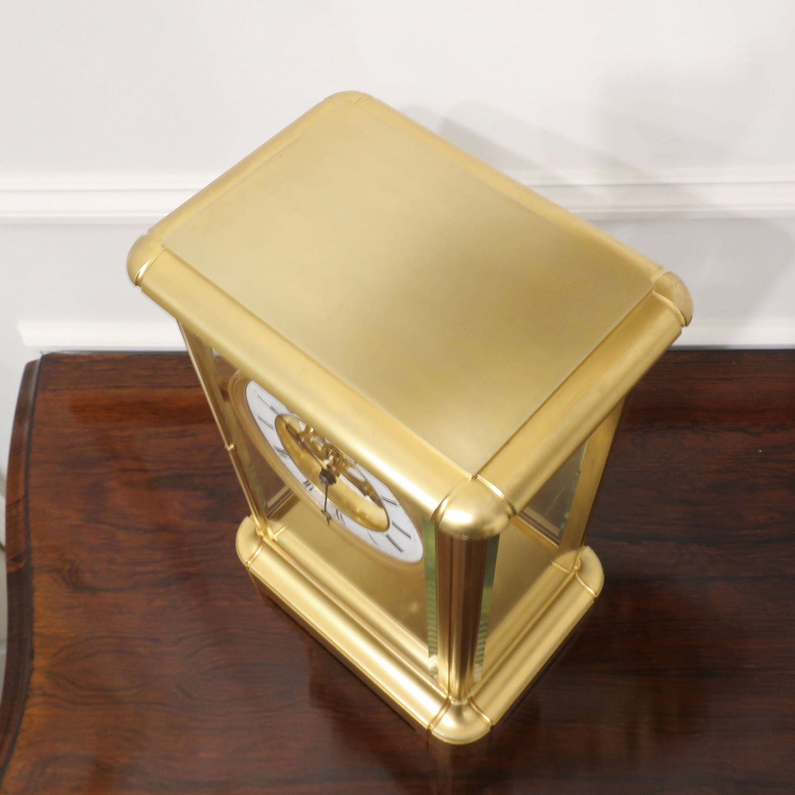 French Gilt Brass Gorge Case Mantel Clock By Samuel Marti photo vinterior