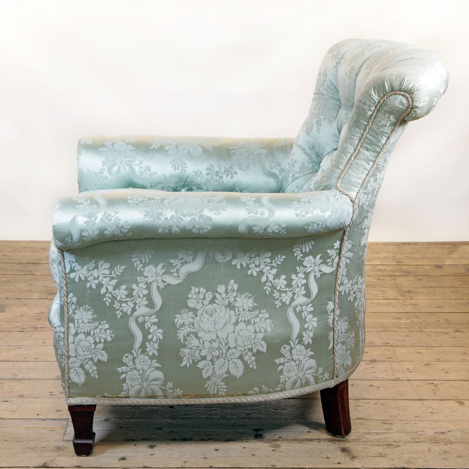 A 19th Century Armchair In Howard And Sons Woodstock Style Upholstered In A French Damask Fabric photo furniture