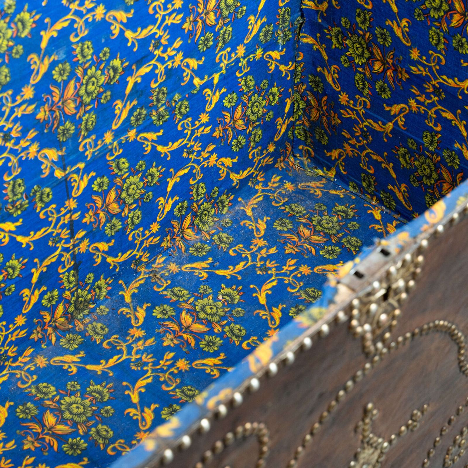 19th Century French Studded Leather Dome Top Chest photo vinterior